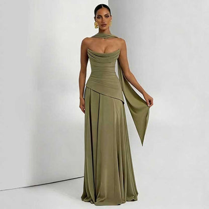Strapless Prom Gown | Luxury Sleeveless Maxi Dress for Evening Events & Vacation