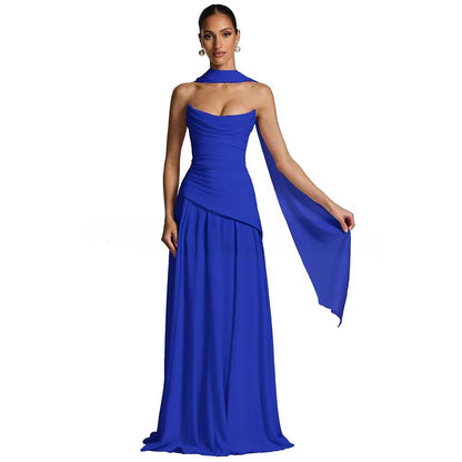 Strapless Prom Gown | Luxury Sleeveless Maxi Dress for Evening Events & Vacation