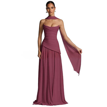 Strapless Prom Gown | Luxury Sleeveless Maxi Dress for Evening Events & Vacation
