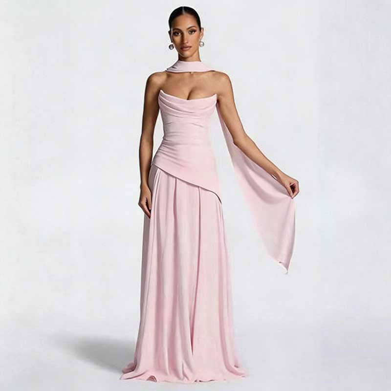 Strapless Prom Gown | Luxury Sleeveless Maxi Dress for Evening Events & Vacation