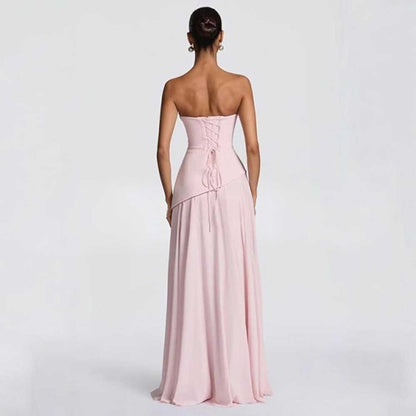 Strapless Prom Gown | Luxury Sleeveless Maxi Dress for Evening Events & Vacation
