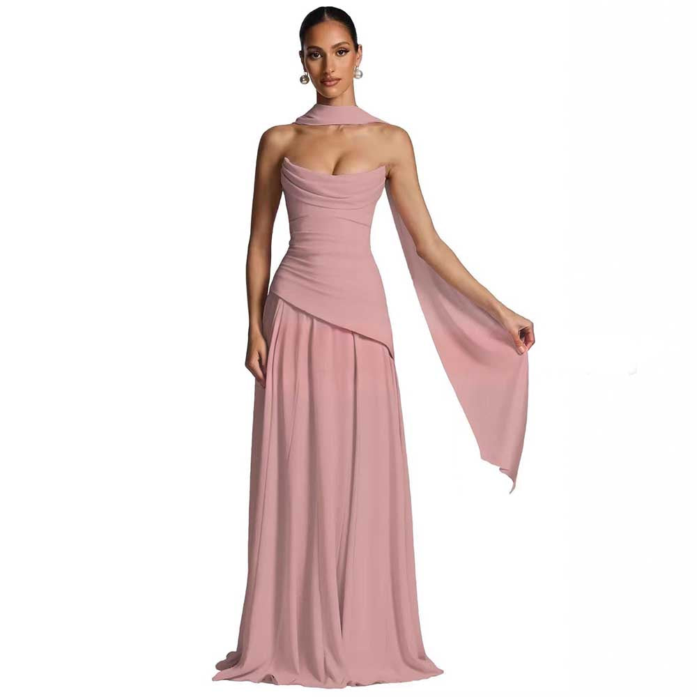 Strapless Prom Gown | Luxury Sleeveless Maxi Dress for Evening Events & Vacation