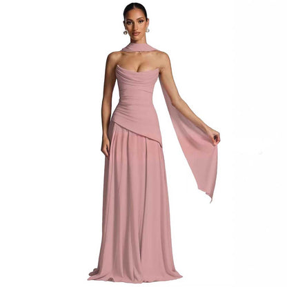 Strapless Prom Gown | Luxury Sleeveless Maxi Dress for Evening Events & Vacation