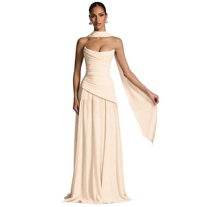 Strapless Prom Gown | Luxury Sleeveless Maxi Dress for Evening Events & Vacation