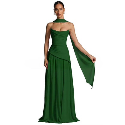 Strapless Prom Gown | Luxury Sleeveless Maxi Dress for Evening Events & Vacation