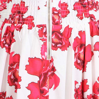 Strapless Ruched Floral-print Maxi Dress