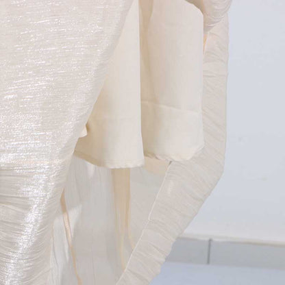 Strapless Ruched Ruffle Maxi Dress