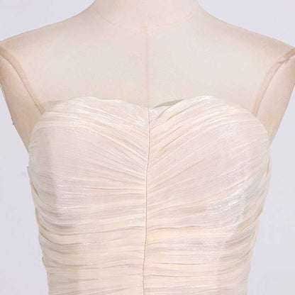 Strapless Ruched Ruffle Maxi Dress