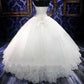 Sweetheart Bridal Ball Gown Lace-Up Crystal Embellished Wedding Dress