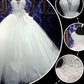 Sweetheart Bridal Ball Gown Lace-Up Crystal Embellished Wedding Dress