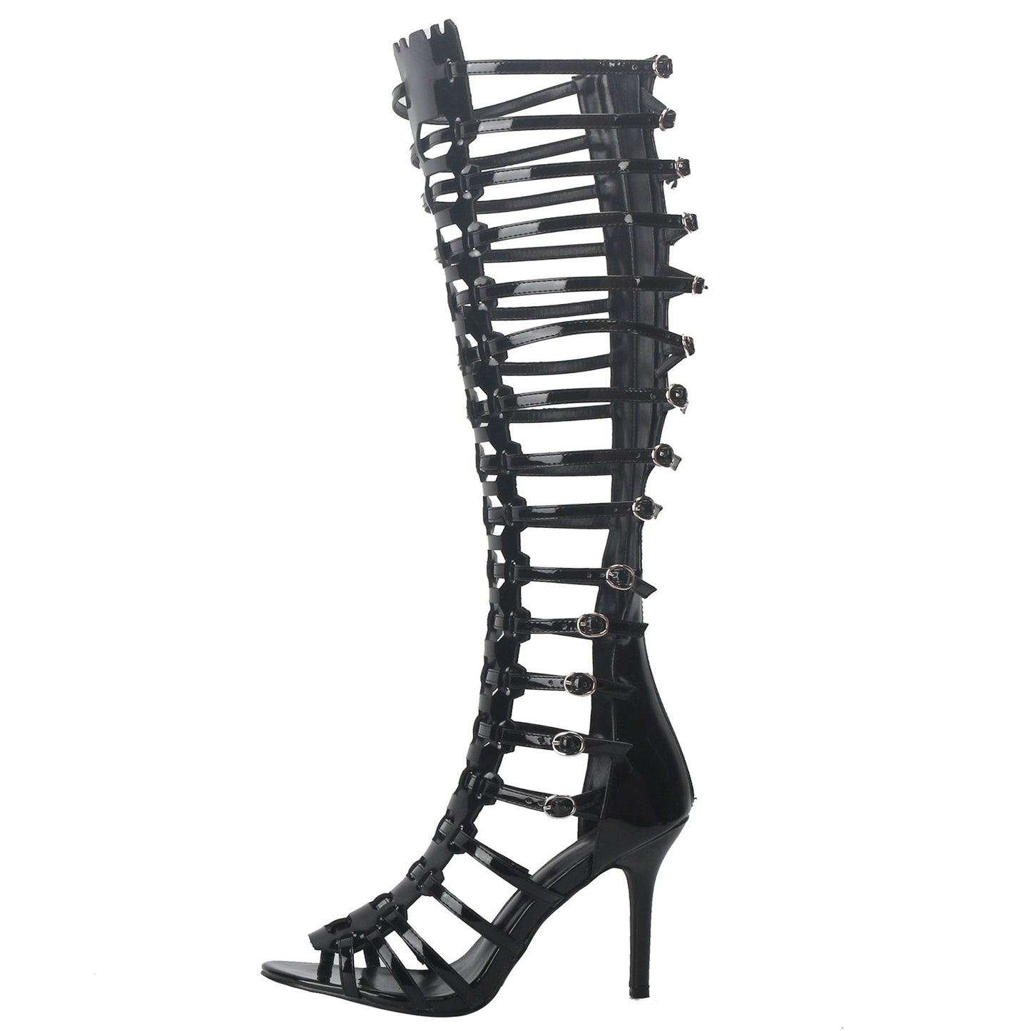 Thigh-High Gladiator Stiletto Sandals – Sexy Lace-Up Heels