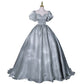 Tulle Puff Sleeve Princess Ball Gown Quinceanera Prom Dress Birthday Party Gowns