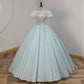 Turquoise Ball Gown Long Prom Dress Sweet 16 Ball Gown Quinceanera Dress