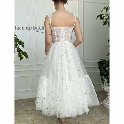 Teens Sparkly Starry Tulle Prom Dresses A Line Homecoming Dresses Formal Evening Gowns