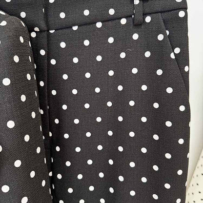 Wedding Suit Polka-dot Pantsuit With Bow Embellished Formal Set