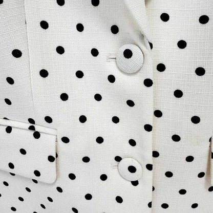 Wedding Suit Polka-dot Pantsuit With Bow Embellished Formal Set