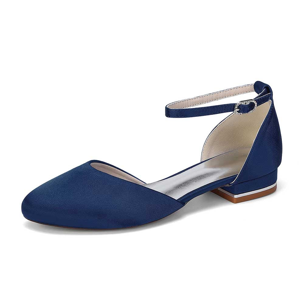 Satin Ankle Strap Wedding Flats – Elegant, Comfortable & Effortlessly Chic