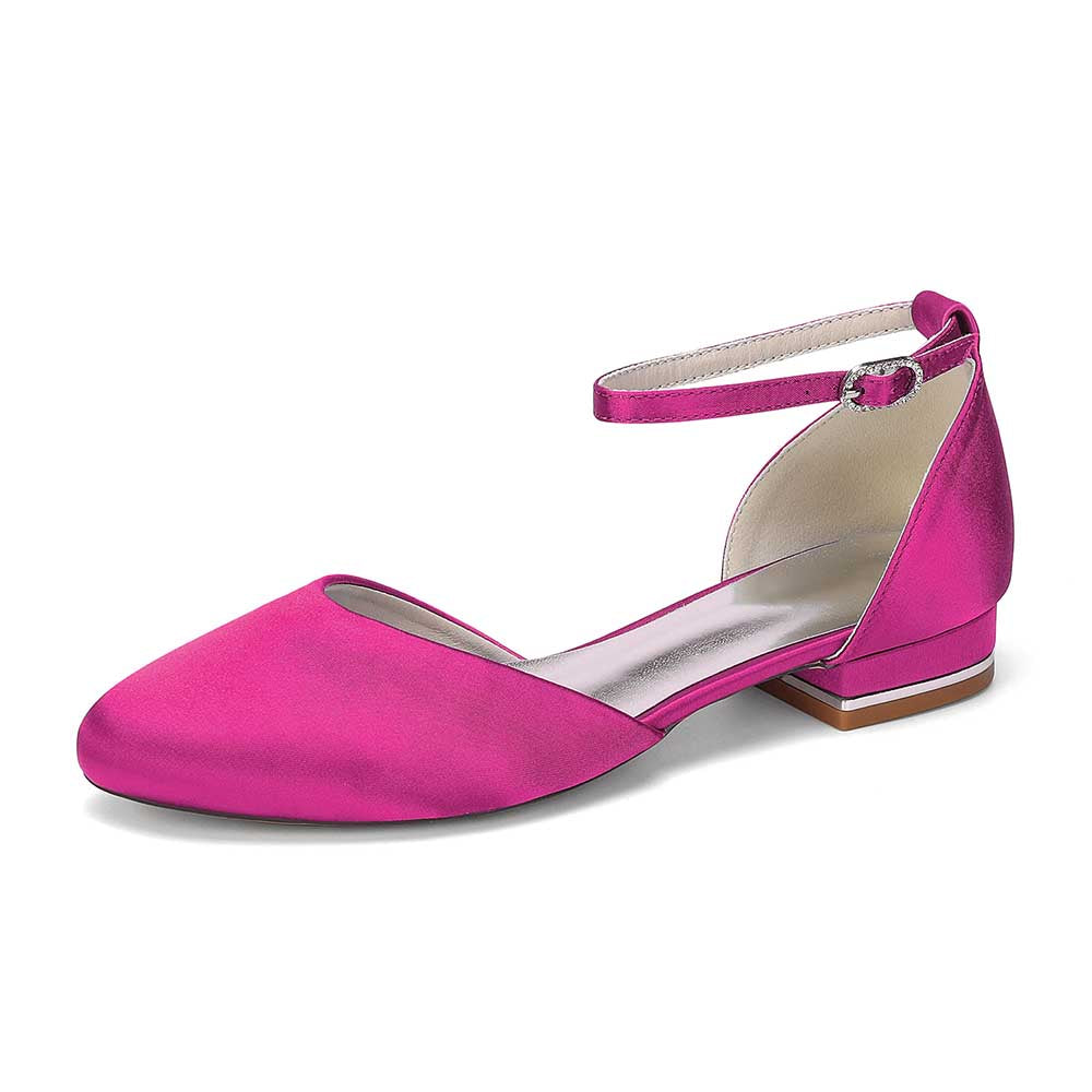 Satin Ankle Strap Wedding Flats – Elegant, Comfortable & Effortlessly Chic