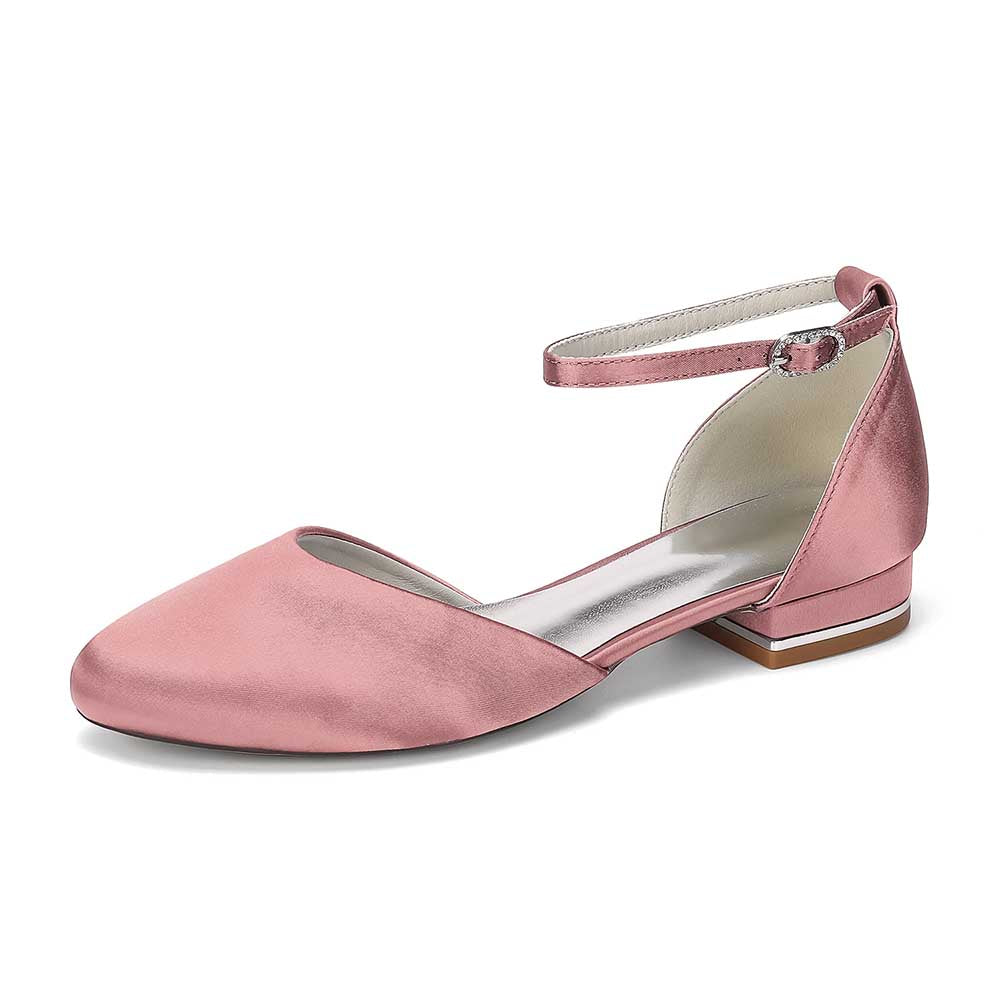 Satin Ankle Strap Wedding Flats – Elegant, Comfortable & Effortlessly Chic