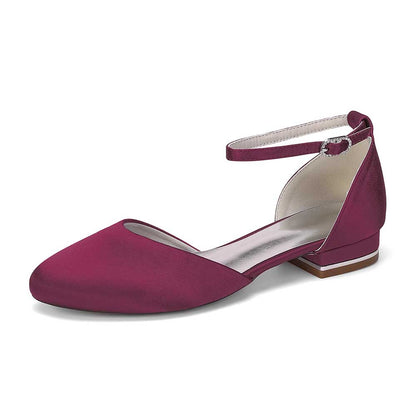 Satin Ankle Strap Wedding Flats – Elegant, Comfortable & Effortlessly Chic