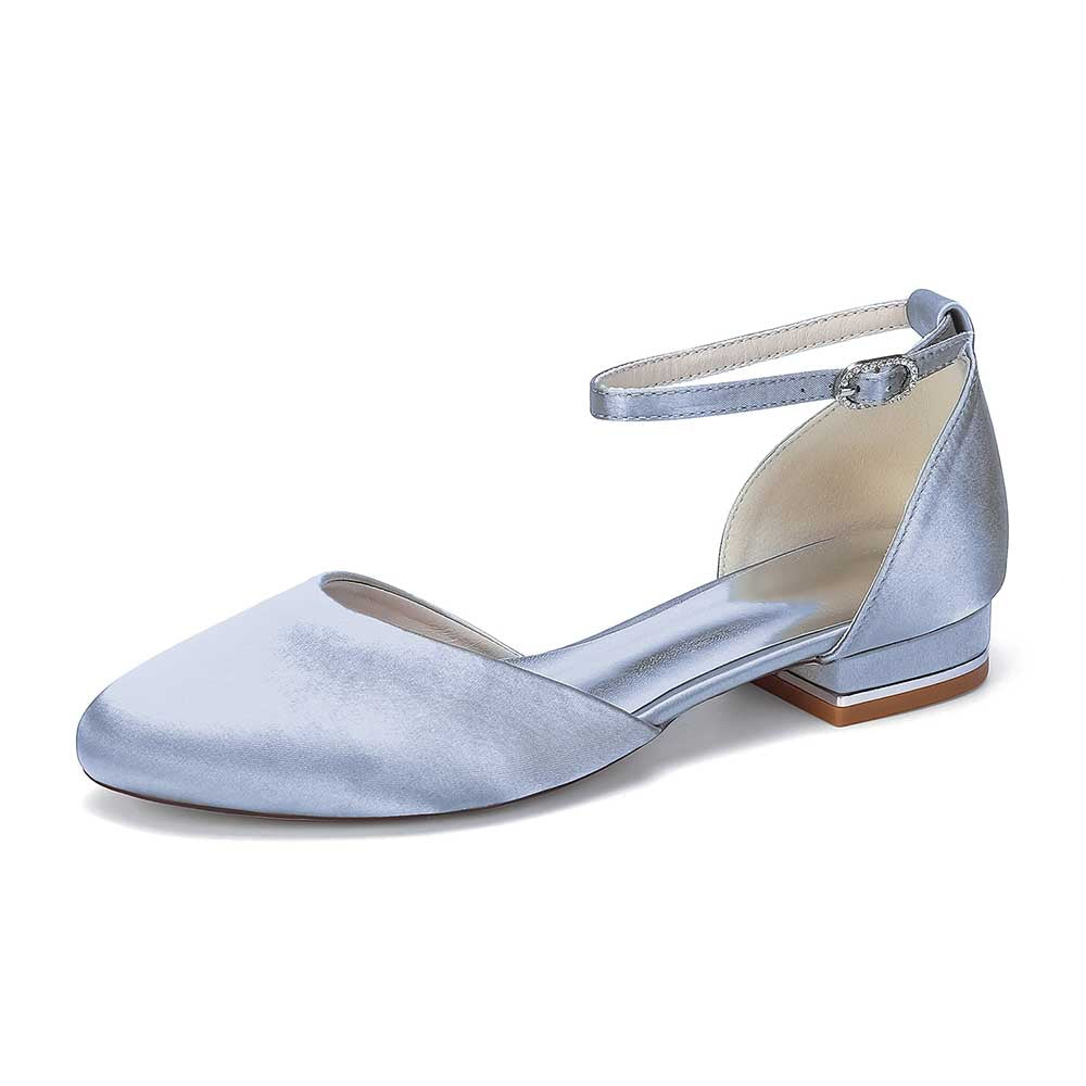 Satin Ankle Strap Wedding Flats – Elegant, Comfortable & Effortlessly Chic