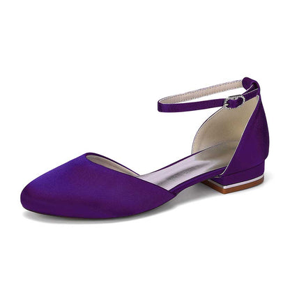 Satin Ankle Strap Wedding Flats – Elegant, Comfortable & Effortlessly Chic