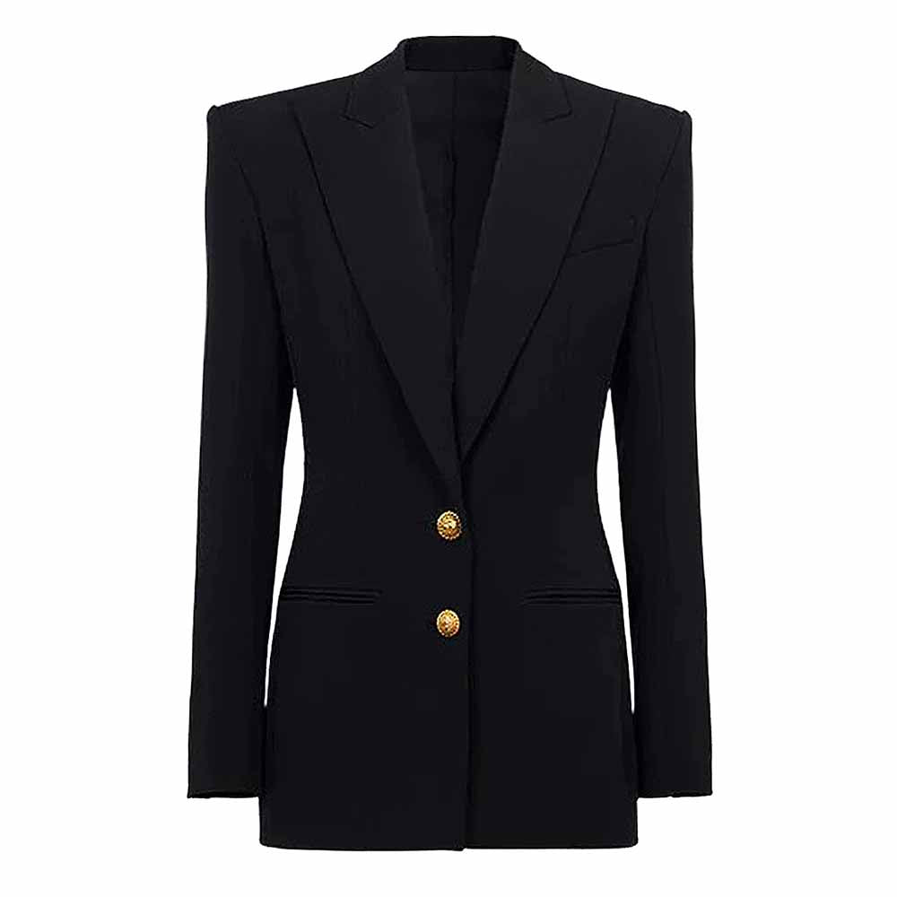 Women 2-Button Single Breasted Blazer Jacket