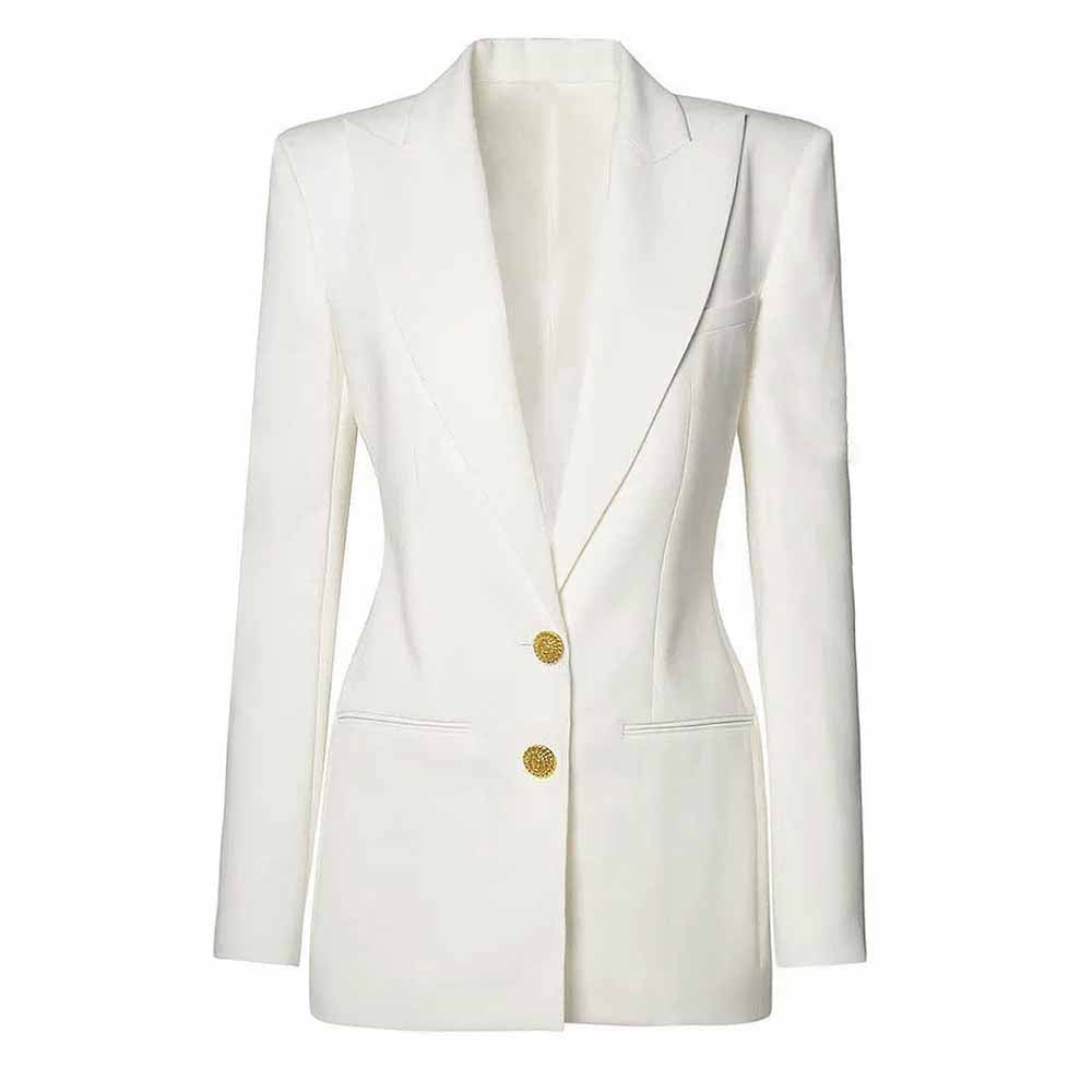 Women 2-Button Single Breasted Blazer Jacket