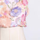 Women 3D Flower Embroidery Set Crewneck Mini Skirt Suit