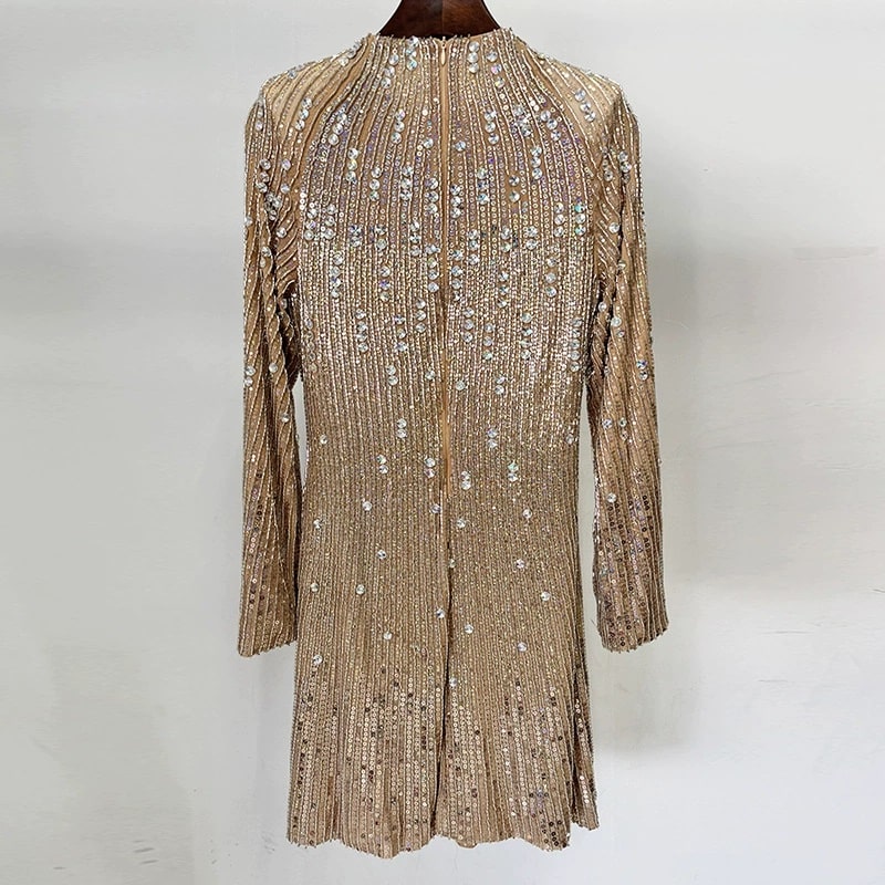 Women Crystal Crunch Mini Dress