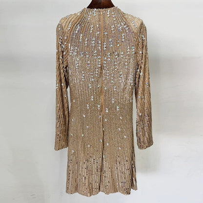 Women Crystal Crunch Mini Dress