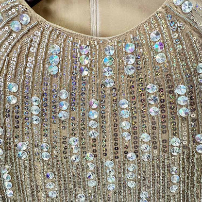 Women Crystal Crunch Mini Dress