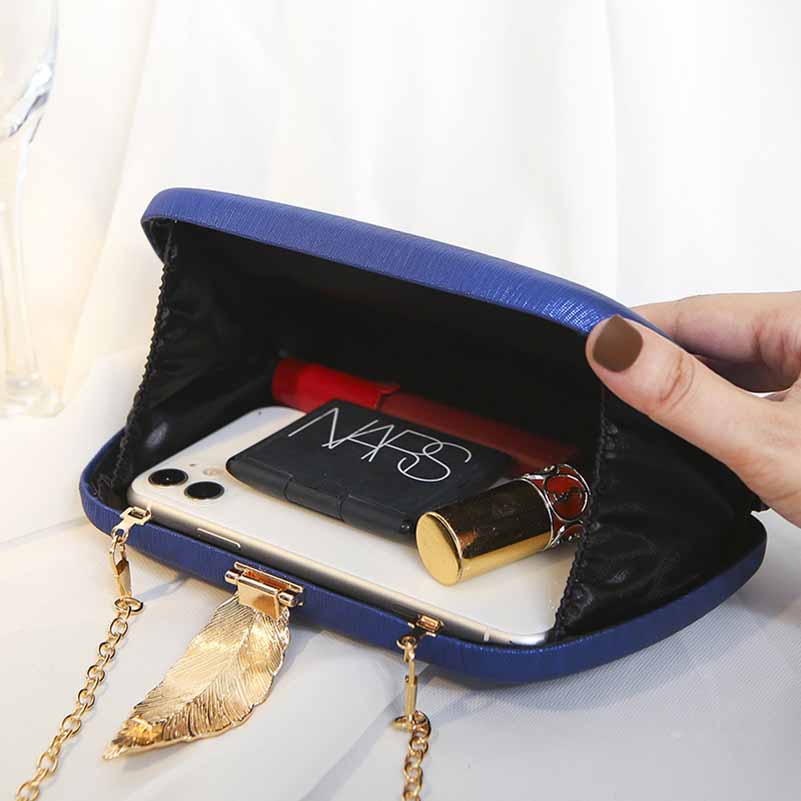 Women Evening Bag Metal Handbag Clutch for Wedding Party Prom Cocktail Purse