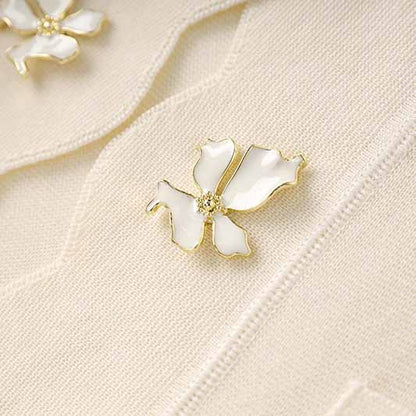 Women Flower Buttons Embellished Cardigan Knitted Coat