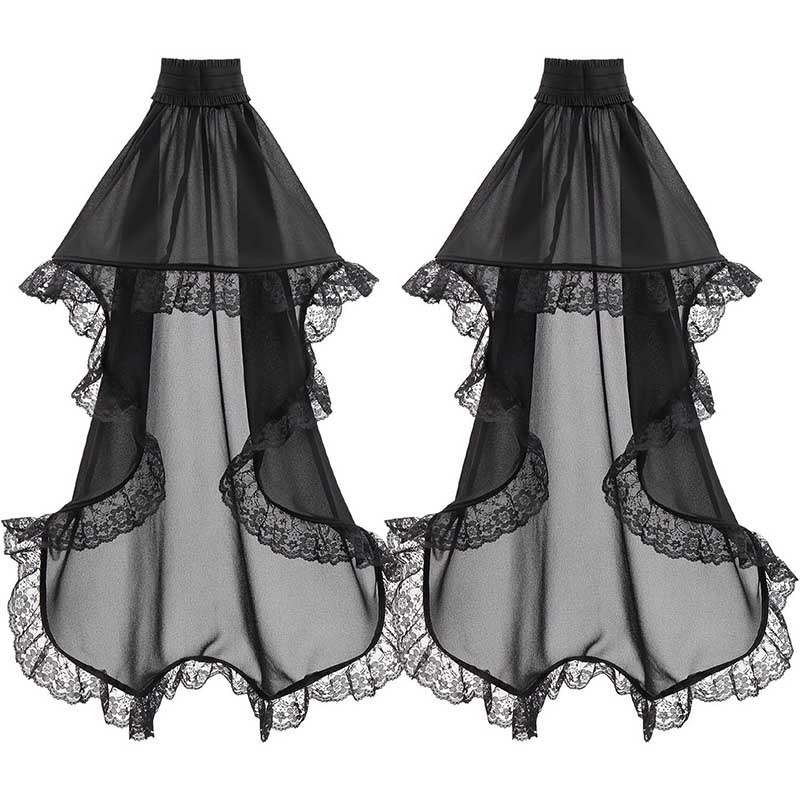 Women Gothic Tulle Sleeves Chiffon Victorian Detachable Sleeve Lace Stage Gloves