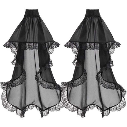 Women Gothic Tulle Sleeves Chiffon Victorian Detachable Sleeve Lace Stage Gloves