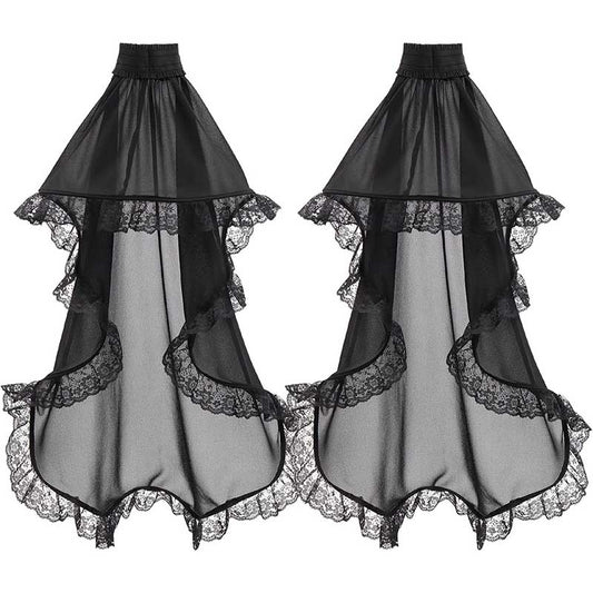 Women Gothic Tulle Sleeves Chiffon Victorian Detachable Sleeve Lace Stage Gloves