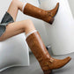 Women Knee High Comfortable Pull On Side Zipper Buckle Riding Boots