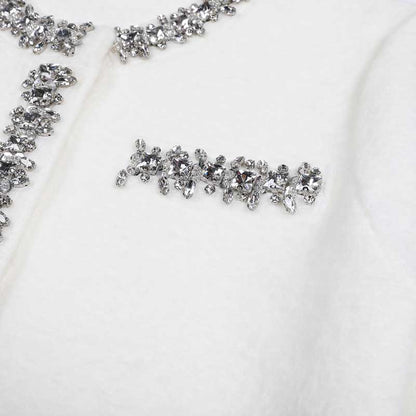 Women Knit Cardigan Jacket + Short Skirt Two Pieces Skirt Suit