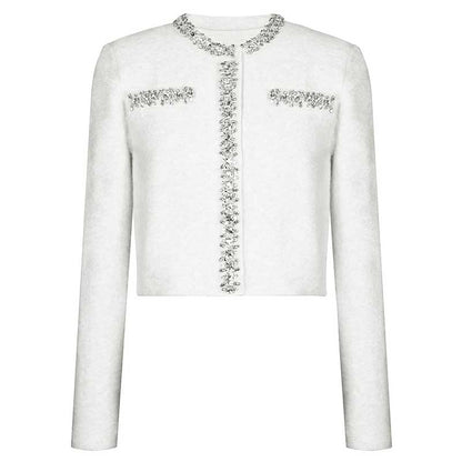 Women Knit Cardigan Jacket + Short Skirt Two Pieces Skirt Suit