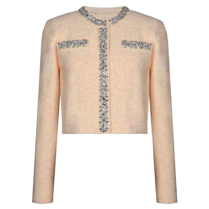 Women Knit Cardigan Jacket + Short Skirt Two Pieces Skirt Suit