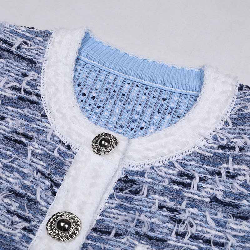 Women Knitted Cardigan Crop Jacket Coat