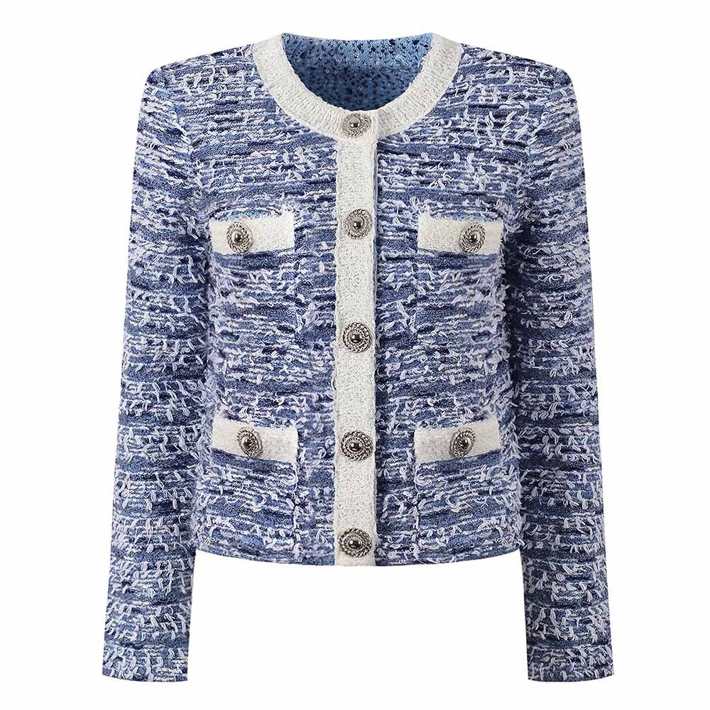 Women Knitted Cardigan Crop Jacket Coat