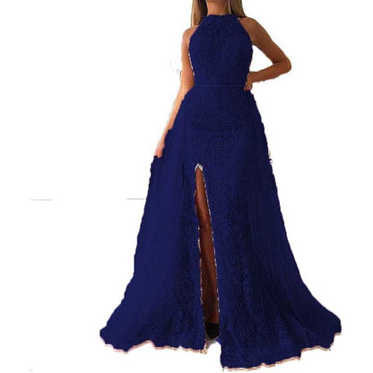 Women Halter Neck Prom Gowns Mermaid Long Evening Dress Wedding Ball Gowns