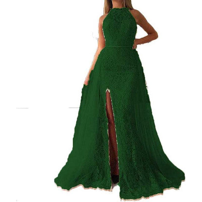 Women Halter Neck Prom Gowns Mermaid Long Evening Dress Wedding Ball Gowns