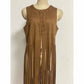 Women Long Suede Fringe Vest Open Front Tassels Cardigan