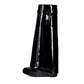 Women Padlock Knee High Boots Fold Over Platform Wedge Boots