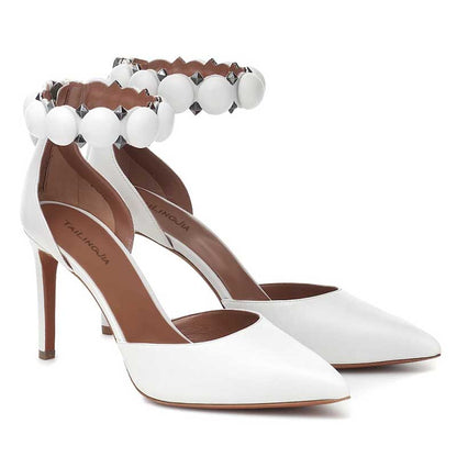 Women Point Toe High Heels Stiletto Studded Pumps