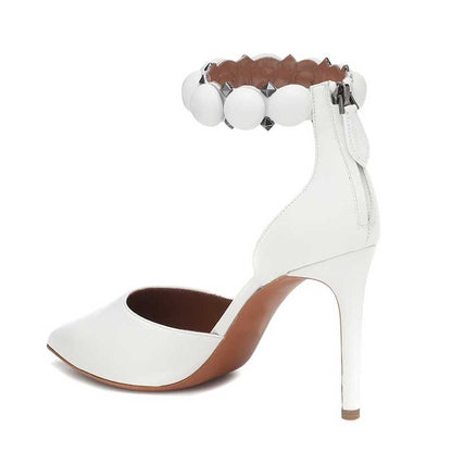 Women Point Toe High Heels Stiletto Studded Pumps