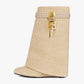 Women Shark Lock Ankle Boots Raffia-Woven Wedge Boots